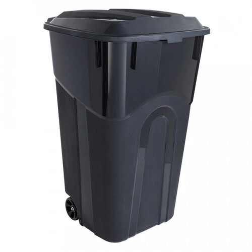 Hyper Tough 32 Gal Trash Can (Black) - TI0060 - Wheeled