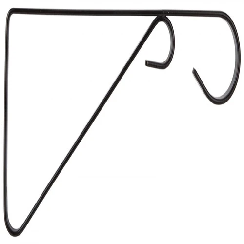 Landscapers Select GB0353L Hanging Plant Bracket, 9-5-8 L, Steel, Black, Black, Wall Mount Mounting