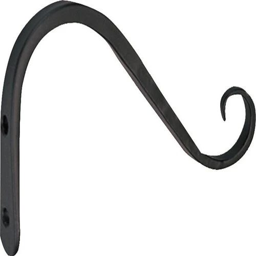 Landscapers Select GB-3021 Hanging Plant Hook, Black, Matte, Wall Mount Mounting